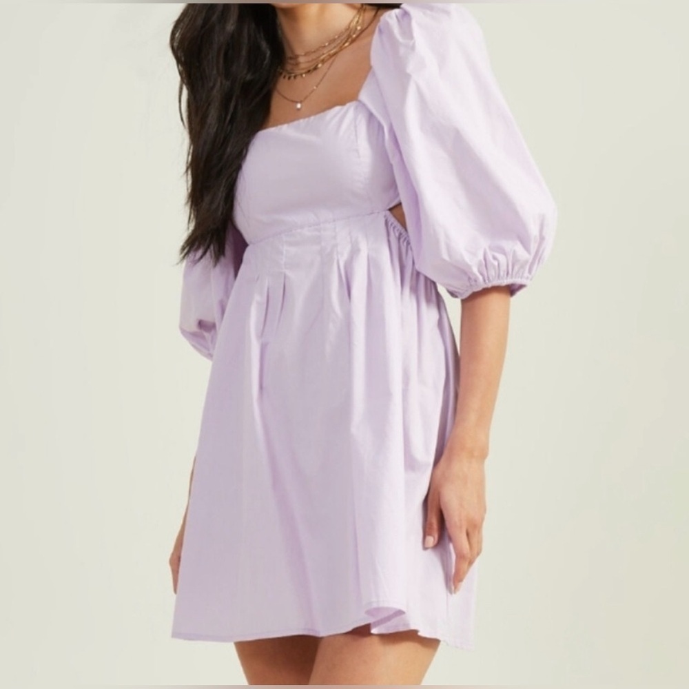NWT Altar’d State Juliana Poplin Purple Mini Dress - Picture 2 of 4